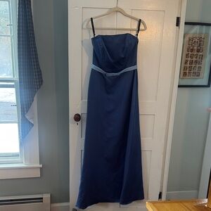 Alfred Angelo Strapless Blue Gown